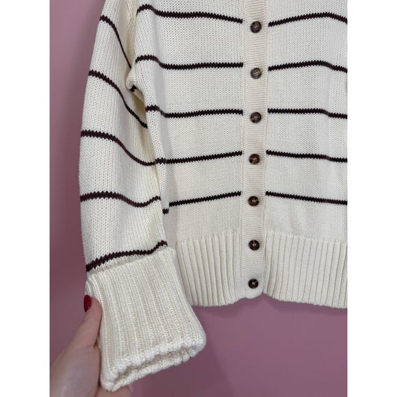 ALIGNE Sawyer Striped Button Up Cardigan Size Small - Picture 5 of 8